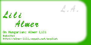 lili almer business card